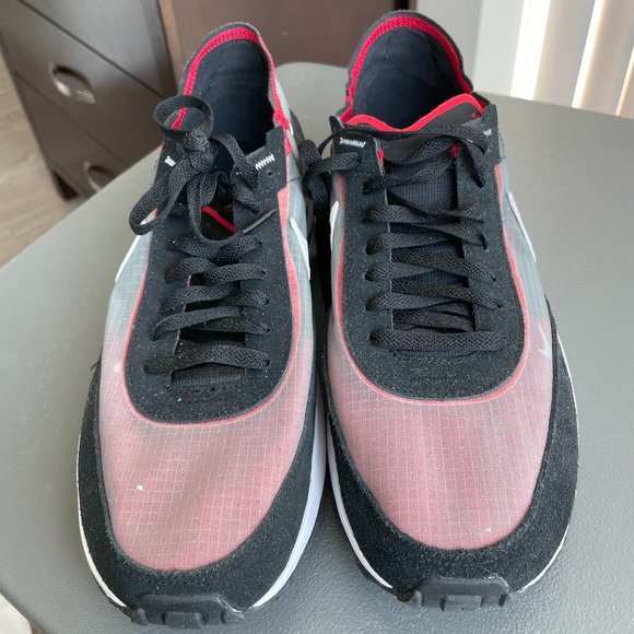 Nike Waffle One SE Black, Red, Grey and White Mesh Trainer Runner Running Shoe - Picture 12 of 12